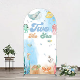 Lofaris Cartoon Two The Sea Fresh Birthday Arch Backdrop